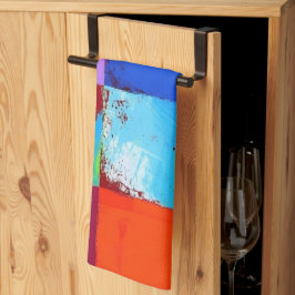 Pop Art grunge Farbblöcke Geschirrtuch