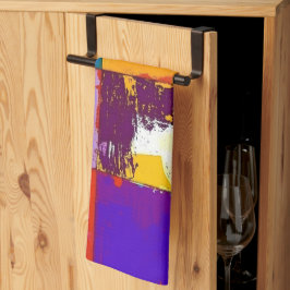 Pop Art grunge Farbblöcke Geschirrtuch