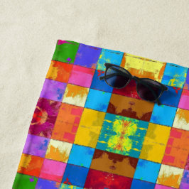 Pop Art grunge Farbblöcke Strandtuch