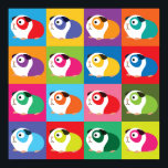 Pop Art Guinea Pigs Poster<br><div class="desc">Cute guinea pigs in pop-art style.</div>