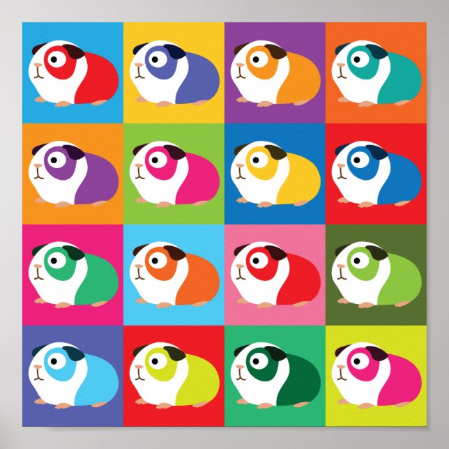 Pop Art Guinea Pigs Poster (Vorne)