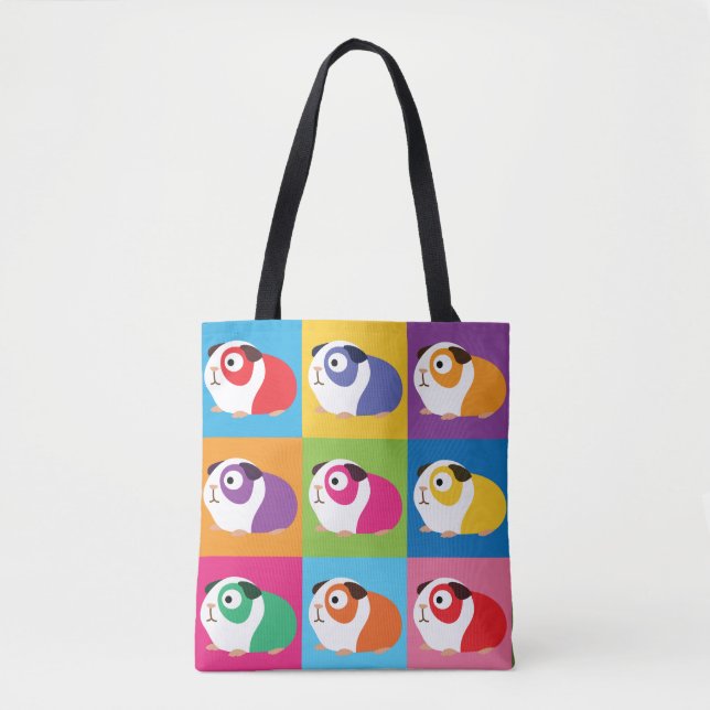 Pop Art Guinea Schweine Tasche (Vorderseite)