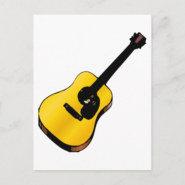 Pop Art Guitar Postkarte (Vorderseite)