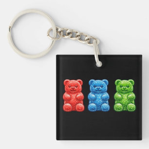 Pop-Art-Gummibären Schlüsselanhänger
