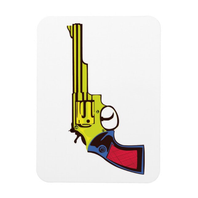 Pop Art Gun Magnet (Vertikal)