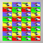 Pop-Art Guns Poster<br><div class="desc">esque gunplay.</div>