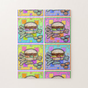 Pop Art HAMBURGER PUZZLE