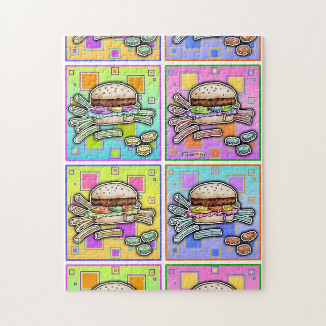 Pop Art HAMBURGER PUZZLE (Vertikal)