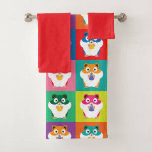 Pop Art Hamsters Badetuch Set