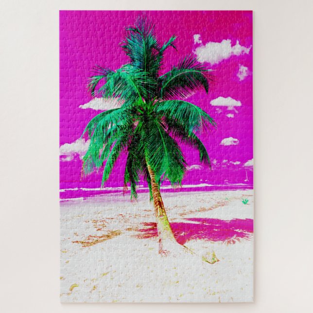 Pop Art Hawaii Island Travel Beach Palm Tree (Vertikal)