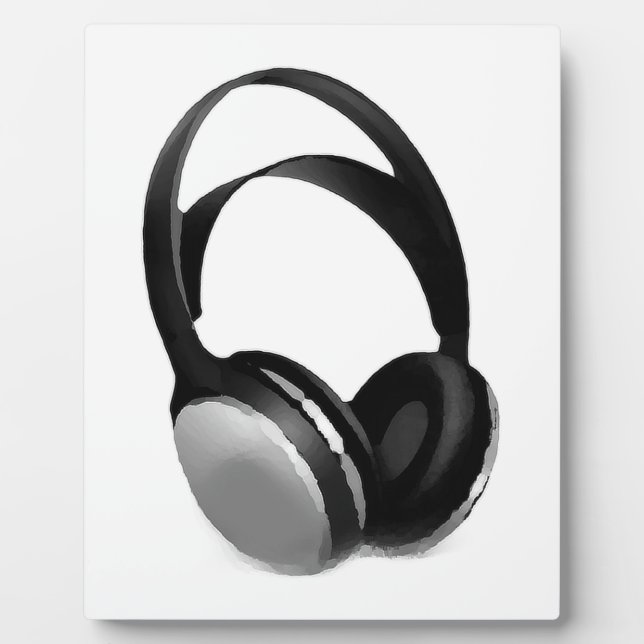 Pop Art Headphone Fotoplatte (Vorderseite)