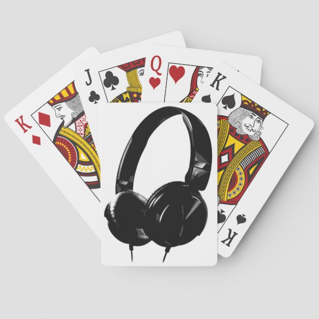 Pop Art Headphone Spielkarten (Rückseite)