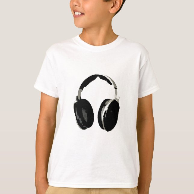Pop Art Headphone T-Shirt (Vorderseite)
