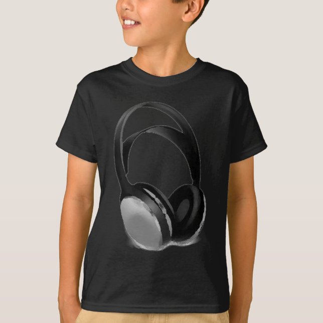 Pop Art Headphone T-Shirt (Vorderseite)