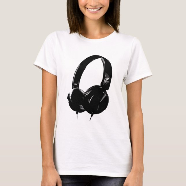 Pop Art Headphone T-Shirt (Vorderseite)