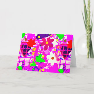 Pop Art helle Blume Dankeskarte