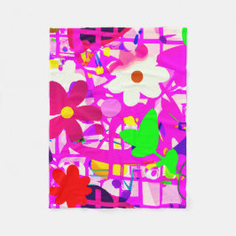 Pop Art helle Blume Fleecedecke