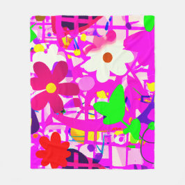 Pop Art helle Blume Fleecedecke