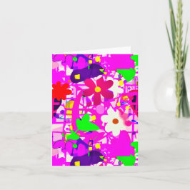 Pop Art helle Blume Karte