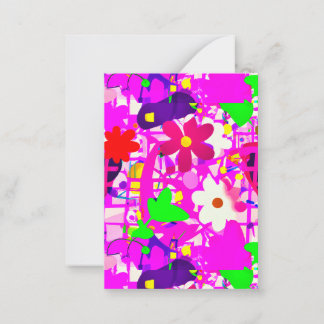 Pop Art helle Blume Mitteilungskarte