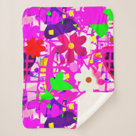 Pop Art helle Blume Sherpadecke