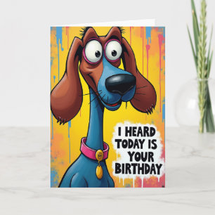 Pop Art Hundegeburtstagskarte Karte