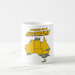 Pop Art Illustrated Australia Kaffeetasse