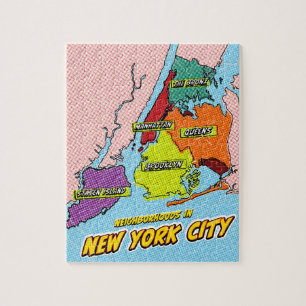 Pop-Art-illustrierte New York City Karte