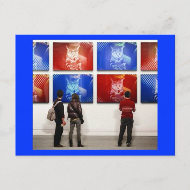 Pop Art Indigo Postkarte (Vorderseite)