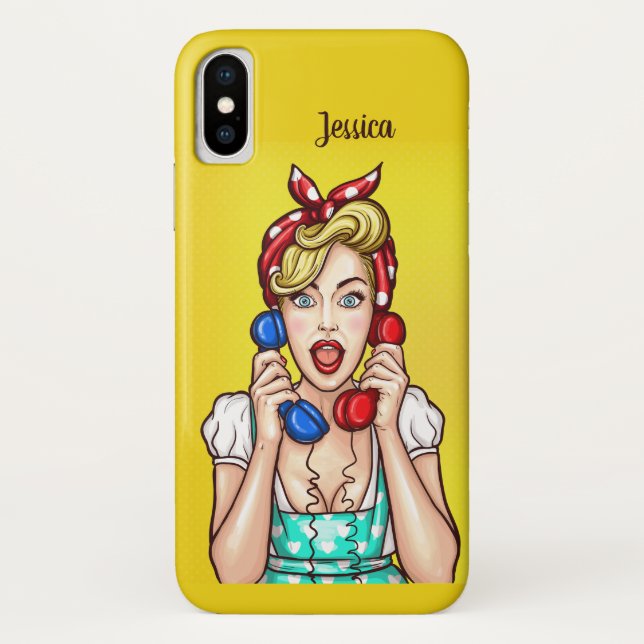 Pop Art individuelle Name-Fälle Case-Mate iPhone Hülle (Rückseite)