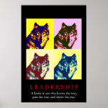 Pop Art Inspiration Leadership Wolf Poster<br><div class="desc">Wolves Digital Artwork - Wolf Silhouette Computer Animal Art - Uni Wildtiere Computerbilder</div>