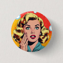 Pop-Art inspirierter Button, Anstecknadel, lustige Button