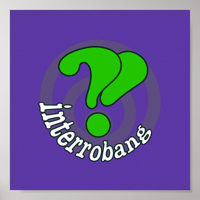 Pop Art Interrobang (Blurple) Poster (Vorne)