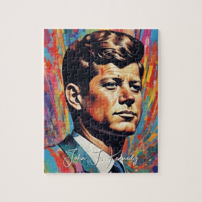 Pop Art Jack JFK John F. Kennedy (Vertikal)