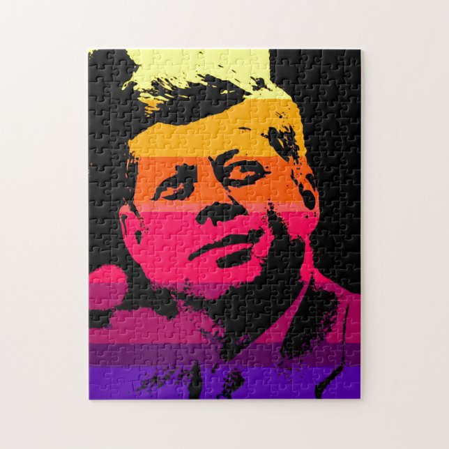 Pop Art Jack JFK John F. Kennedy (Vertikal)