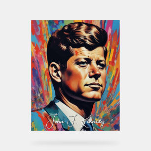 Pop Art Jack JFK John F. Kennedy Acrylschild