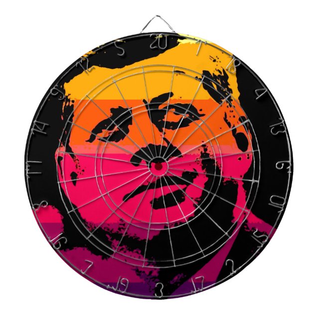 Pop Art Jack JFK John F. Kennedy Dartscheibe (vorne)