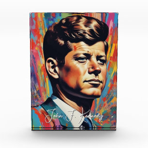 Pop Art Jack JFK John F. Kennedy Fotoblock