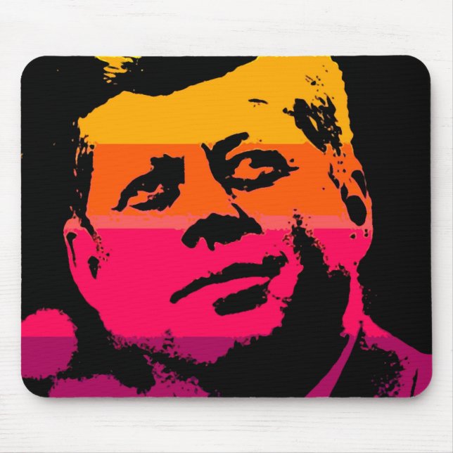 Pop Art Jack JFK John F. Kennedy Mousepad (Vorne)