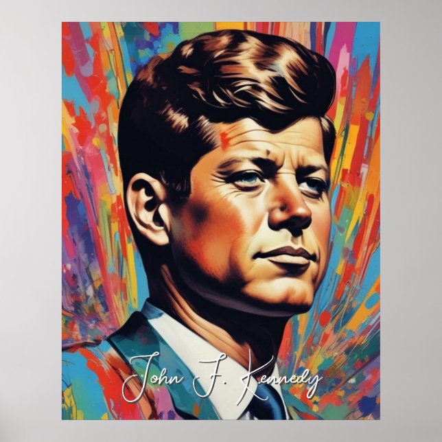 Pop Art Jack JFK John F. Kennedy Poster (Vorne)
