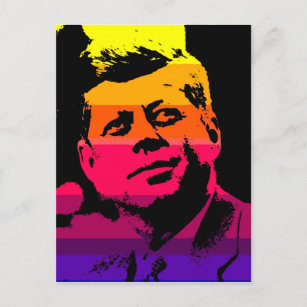 Pop Art Jack JFK John F. Kennedy Postkarte