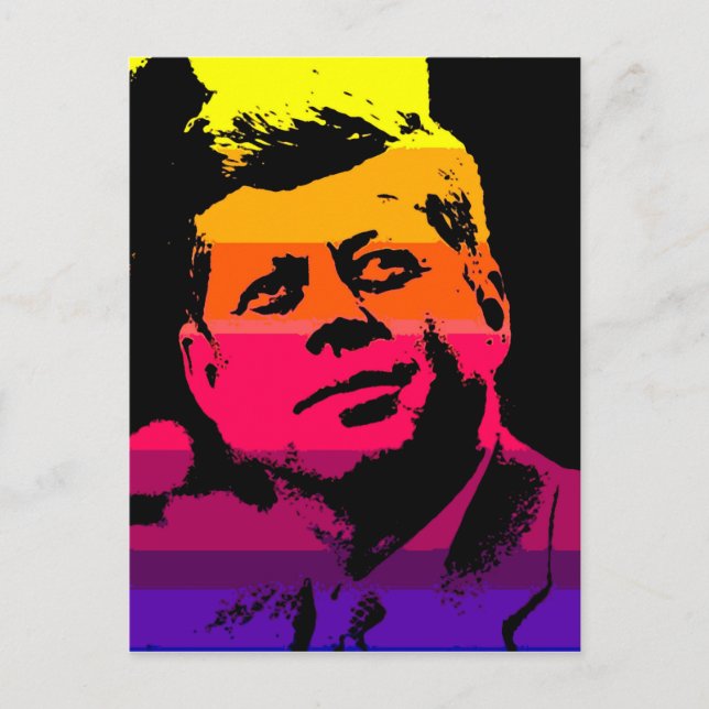 Pop Art Jack JFK John F. Kennedy Postkarte (Vorderseite)