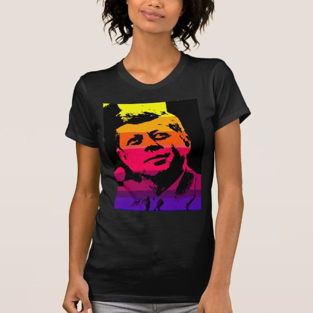 Pop Art Jack JFK John F. Kennedy T-Shirt (Vorderseite)
