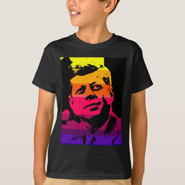 Pop Art Jack JFK John F. Kennedy T-Shirt (Vorderseite)