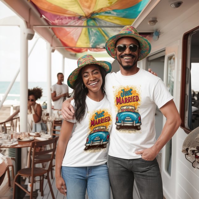 Pop Art Just Married T-Shirt (Von Creator hochgeladen)