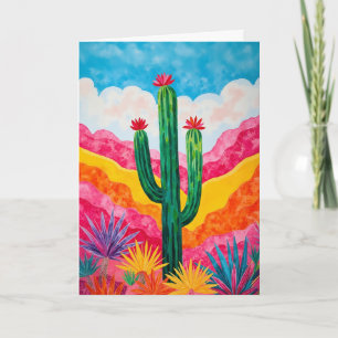 Pop-Art-Kaktus-Südwest-Stationery Karte