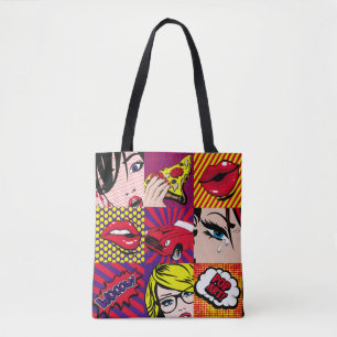 Pop-Art-Kartenillustrationsmuster,art,comic,pop,re Tasche
