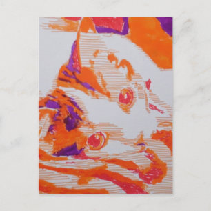 Pop Art katze Postkarte