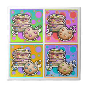 Pop-Art-Kekse-Kachel Fliese