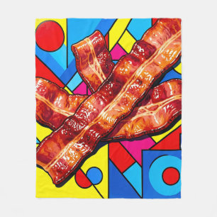 Pop Art Knuspriger Speck Fleecedecke